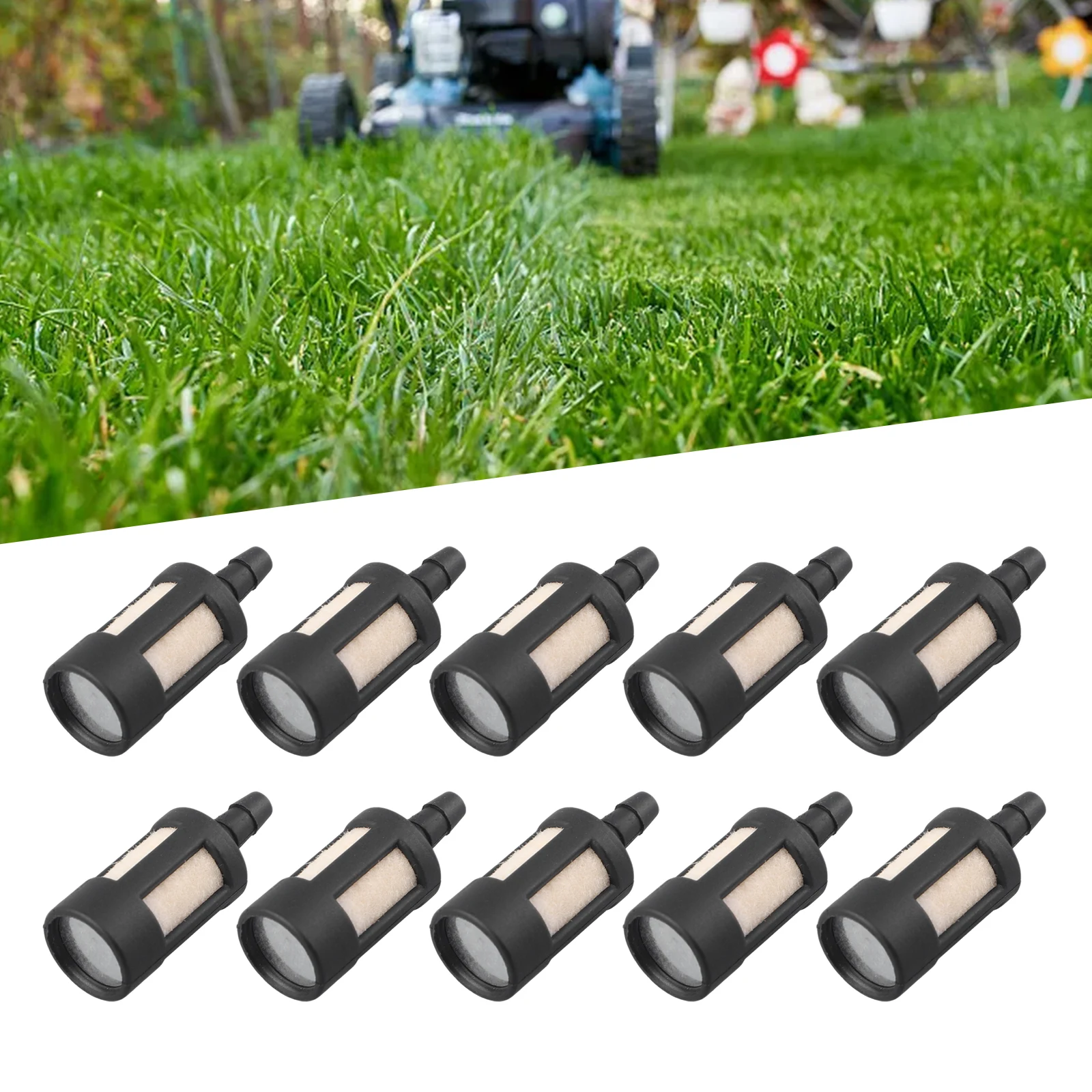 

10PCS General Fuel Filters Kit For Gasoline Garden Grass Trimmer Chainsaw For 1/8" ID FUEL LINE Garden Power Tool Parts