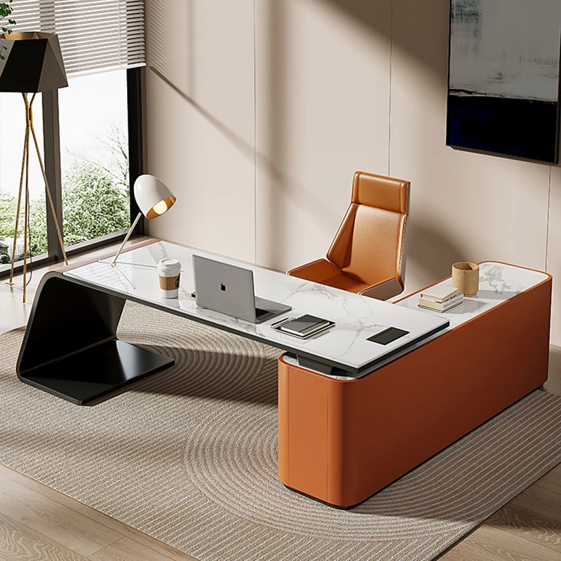 Reception Meeting Office Desks Corner Computer Executive Storage Workbench Writing Scrivania Ufficio Lavoro Modern Furniture