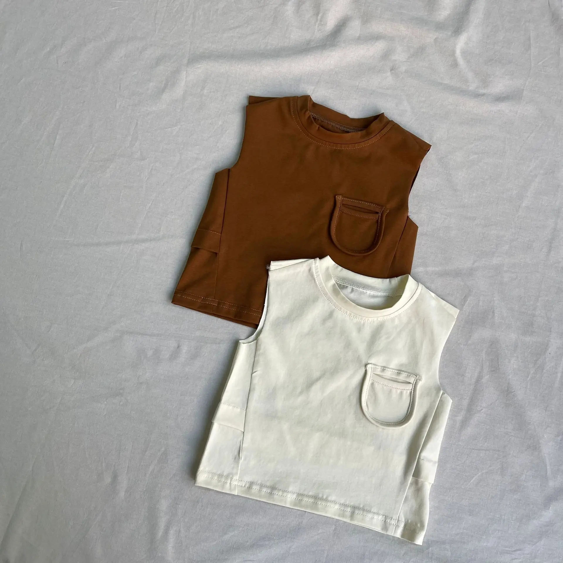 Description Picture 6 of itemSummer Men's and Women's New Thin Vest Top, Stylish Loose Fit, Children's Breathable and Refreshing Sleeveless T-shirt