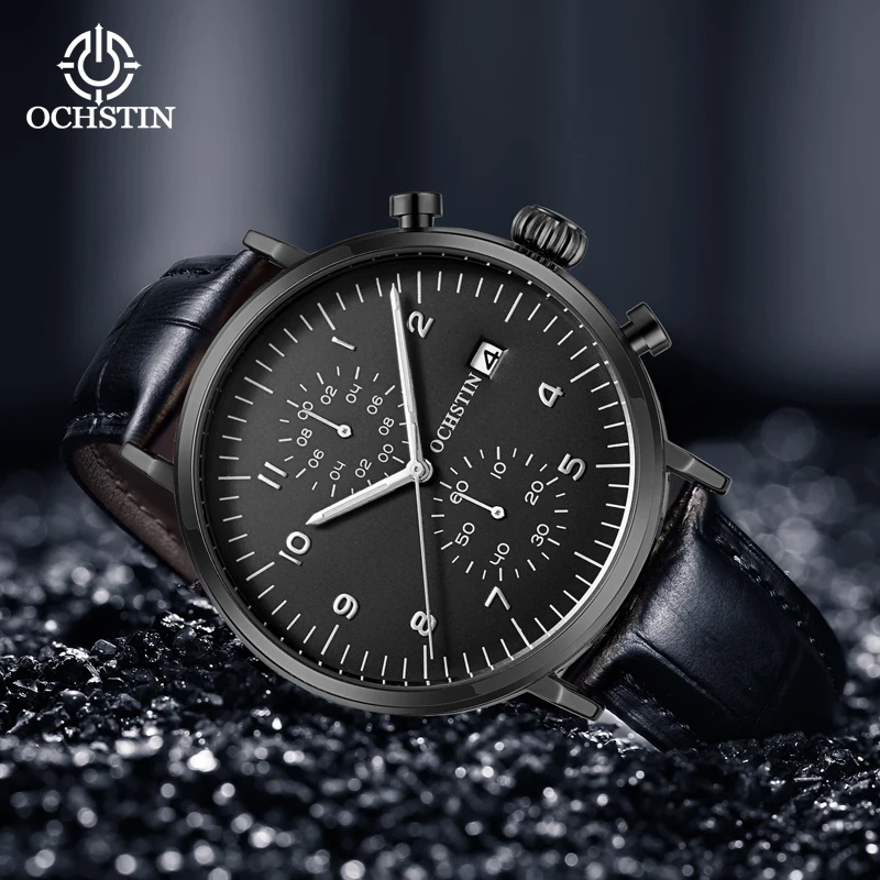 Ochsti Multi functional Quartz Movement Waterproof Leisure Simple New 2024 Prominente Celebrity Series Watch Men's Quartz Watch