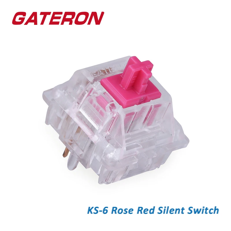 GATERON KS-6 Rose Red Silent 5in 60g DIY Hotswap 35pcs Per Pack