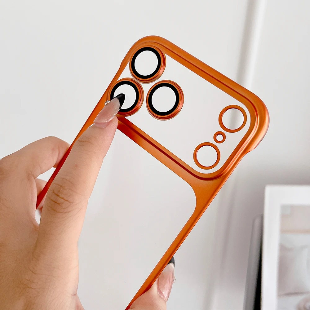 Titanium Gray Fine Hole Borderless Shockproof Matte Phone Case