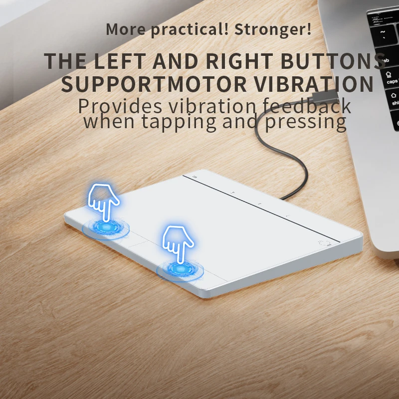 Bluetooth Touchpad Wireless &Wired Trackpad for Win/Mac/IOS Multi-Function Gestures Wireless Rechargeable Trackpad