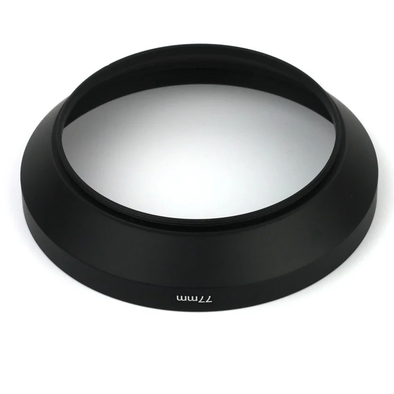 Universal Camera Metal Wide Angle Lens Hood, Screw-In Mount, Multiple Sizes Available