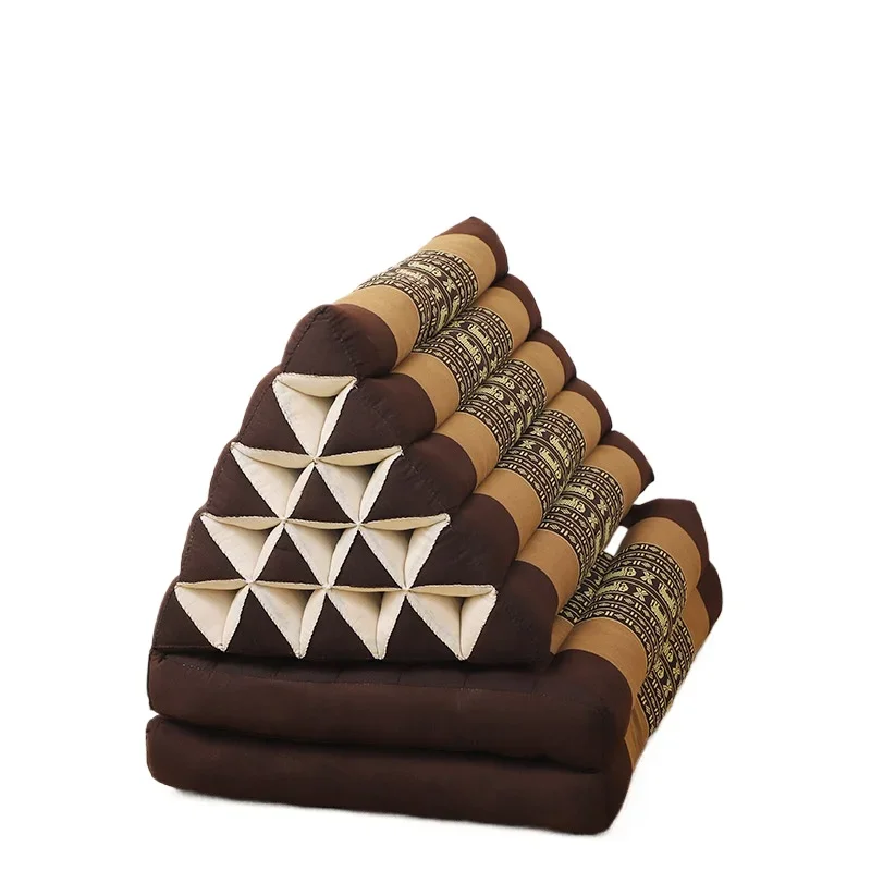 Thai Wooden Cotton Triangle Cushion Home Sofa Window Lazy Seat Cushion for Lunch Break Living Room Lazy Sofa with Large Backrest 6