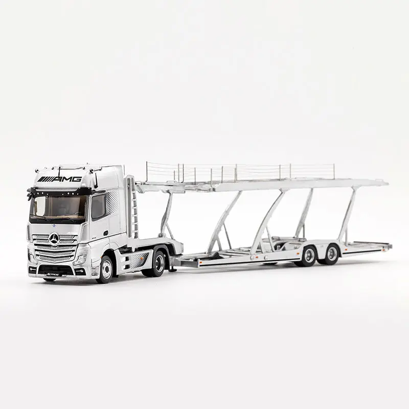 35R-001 GCD 1/64 ACTROS GIGASPACE 6×2 GCD 1:64 Actros Double Decker Car Trailer LHD Diecast Model