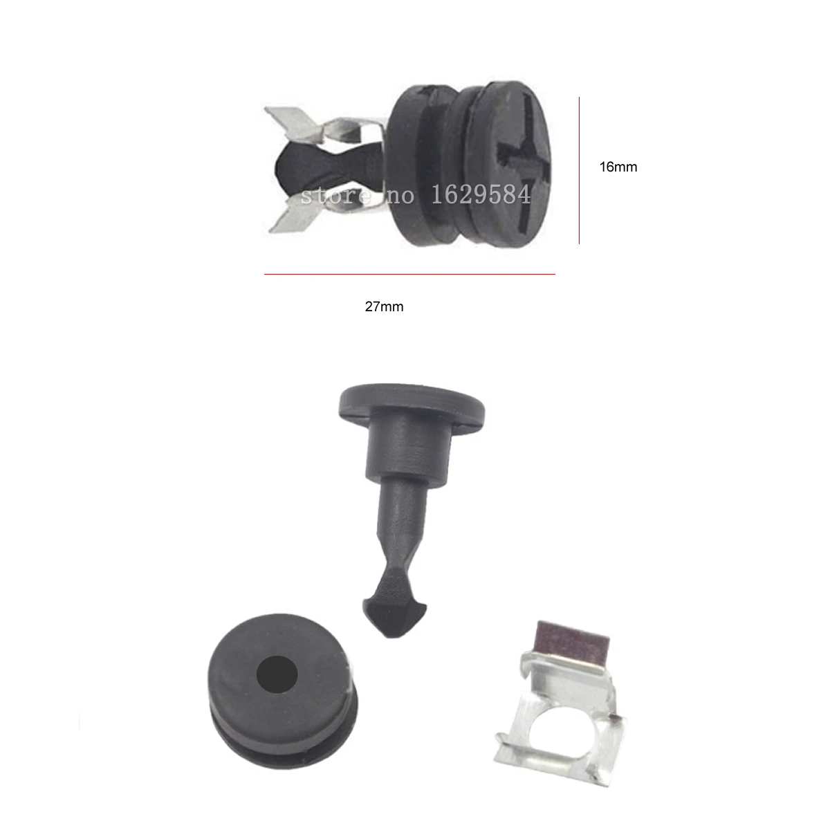 100set Engine Cover Trim Fixing Clip Bolt Peg N90801101 For Audi VW Seat Skoda N90565301 Schraube Verschlusszapfen Verkleidung 1