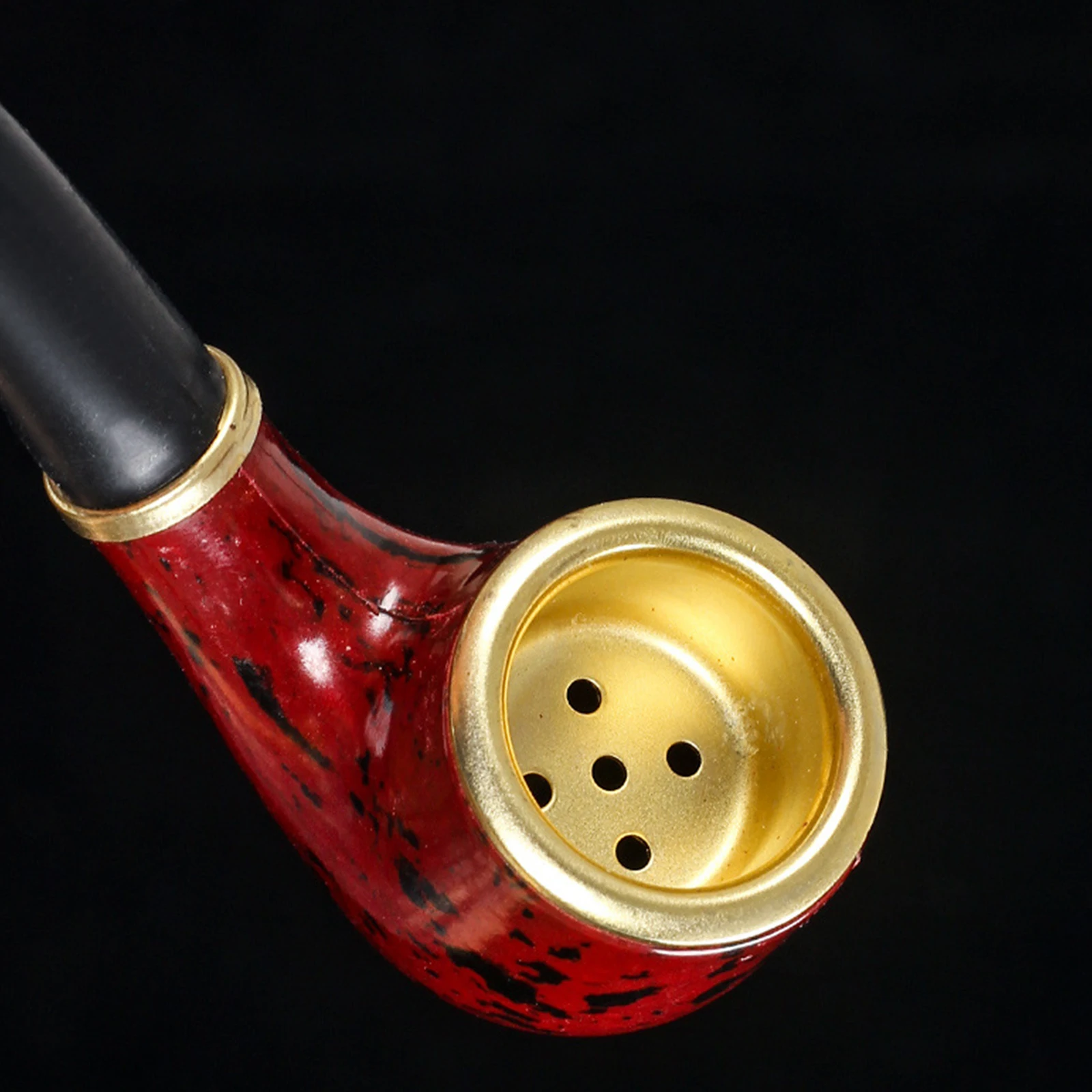 Detachable Resin Wood Leopard Print Portable Washable Smoke Tobacco Smoking Pipes Accessories