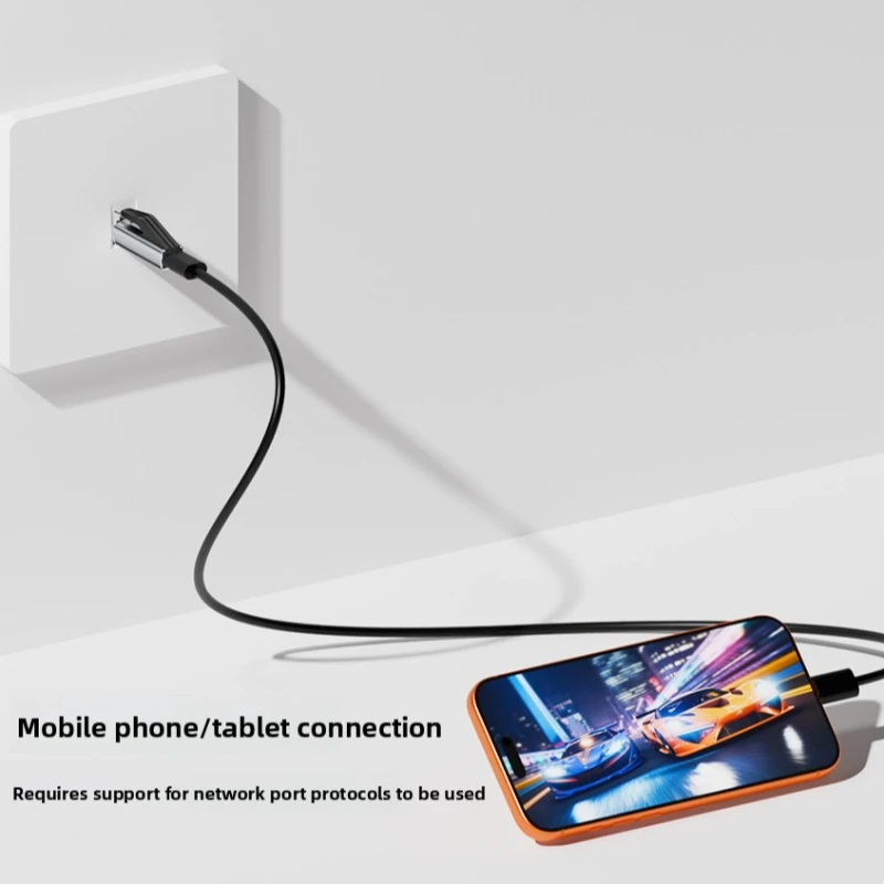 USB C 여성용-남성용 RJ45 기가비트 이더넷 어댑터 1000Mbps 고속 전송 RJ45 네트워크 컨버터 (맥북, PC, 노트북, 휴대폰용)