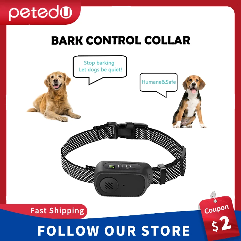 AntiBarkCollarElectricAutomaticDogCollarStopBarkNoNoise