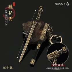 9cm All - Metal Swords with Sheath Keychain - Collectible Katana Ornament Gift (9cm)