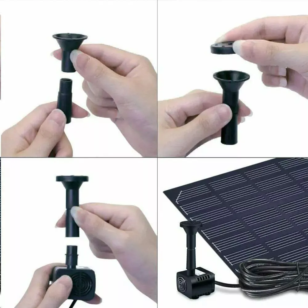 Solar Panel Powered Water Feature Pump Garden Pool Pond Aquarium Fountain Décor: 3 - 5 Days Free Delivery Only UK