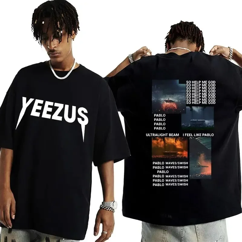 Rapper-Kanye-West-Yeezus-Tees-The-Life-of-Pablo-Print-T-Shirt-uomo ...