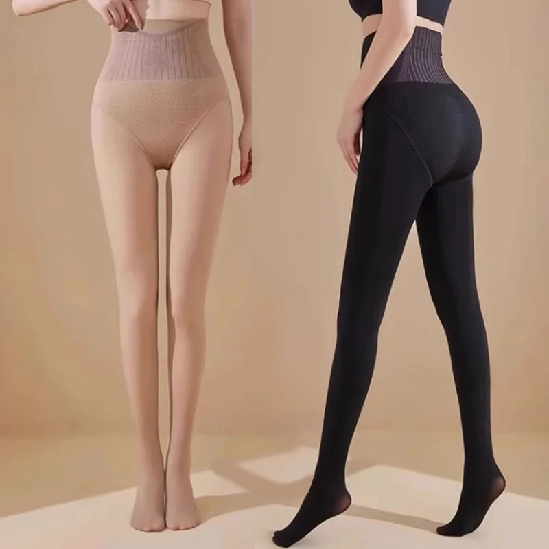 

Womens Tights Leggings 3D Hip Lift Abdomen Buttocks Outwear Pantyhose Female High Waist Solid Slim Tight Autumn теплые колготки