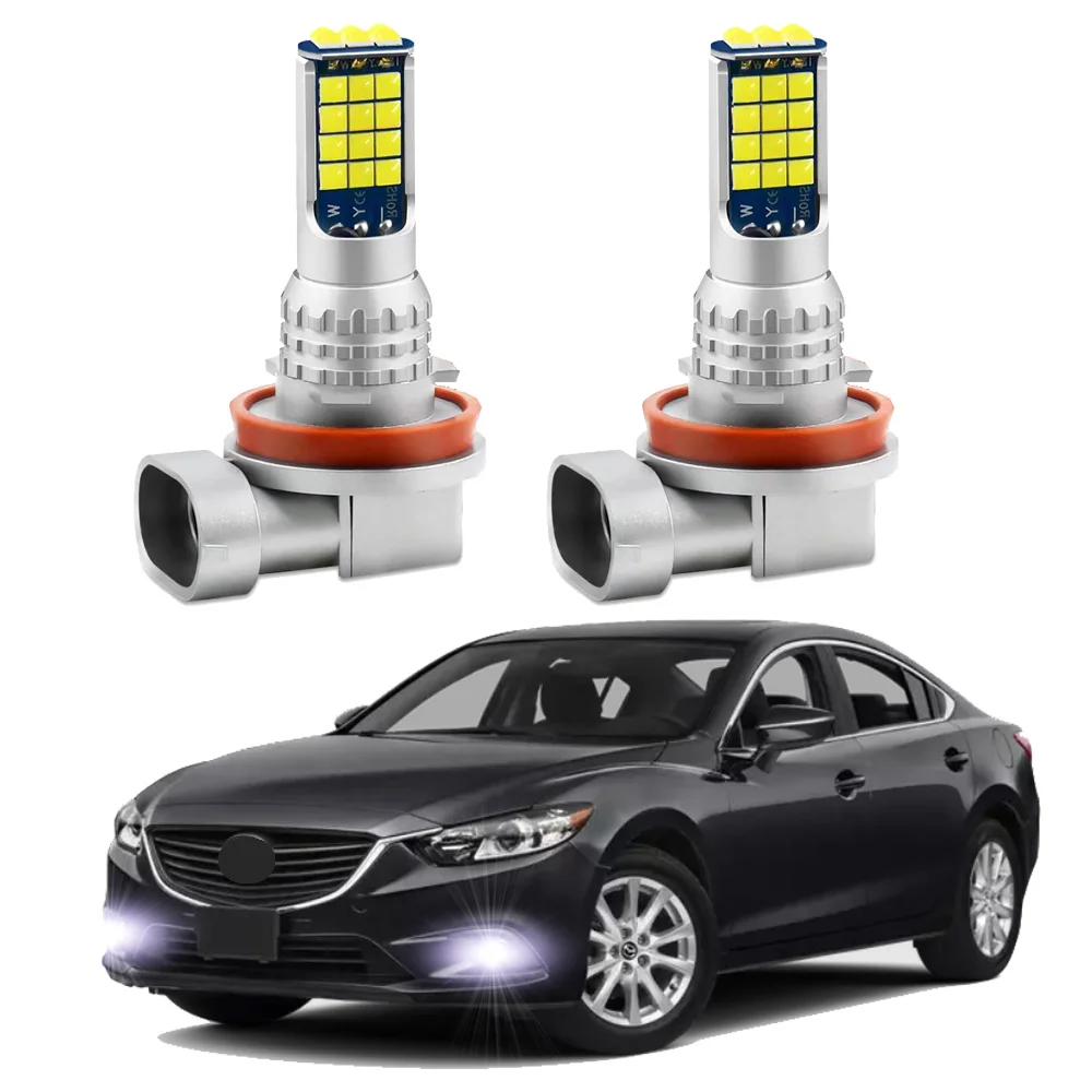 LED Fog Lamp Bulbs Front Fog Light Canbus 2Pcs For Mazda 6 2006-2015