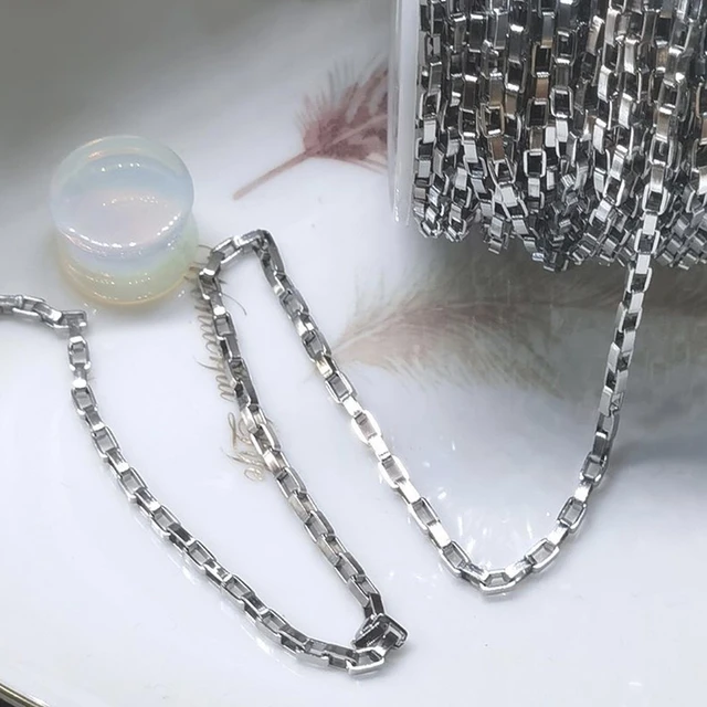 2 Meter 1.5 2 2.5mm Never Fade Stainless Steel Necklace Chains