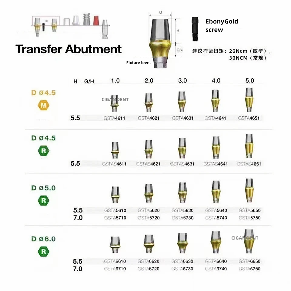 

Implantes for OSSTEM Dental Implant Healing Caps Abutment Gingival Former Surgical Instruments