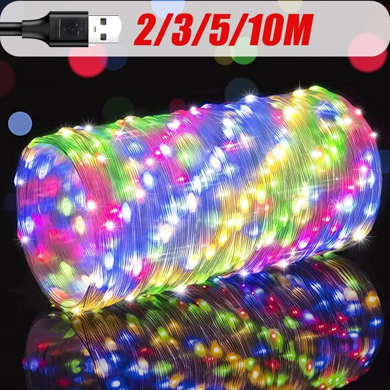 LED String Lights 2m/3m/5m/10m Battery/USB LED String Light Fairy Light for Party Wedding Xma Garland Lamp Decoration Christmas Tree Flasher Decor