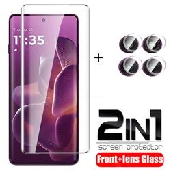 Premium Curved Glass Screen & Camera Protector Set - Enhanced Durability and Clarity - Edge 60 (1 front 1 lens)