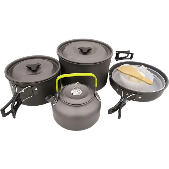 Kültéri Piknik 4–5 Ember Hordozható Edénytábla Kemping Pot Teáskanna - Image 3