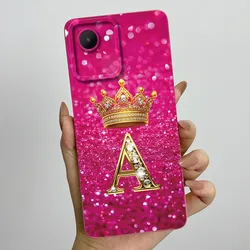 Crown Letters Soft Case with Camera Protection - Stylish Back Cover for Realme Narzo 50i Prime (FEN - TYFEN4A)