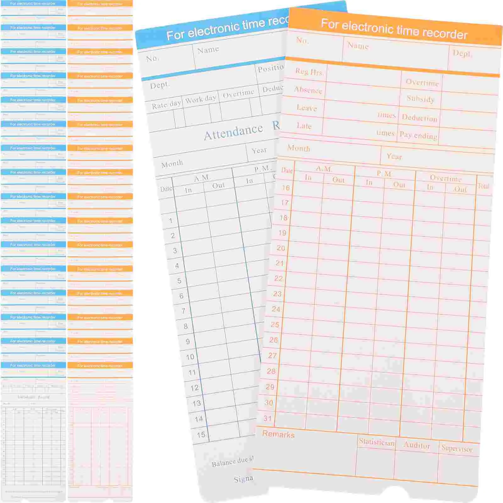 Attendance Paper Jam Office Card Accessories Supply Recording Punch Timecards