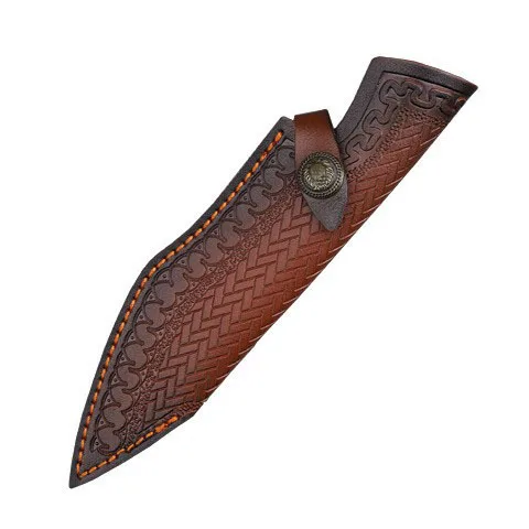 

24cm Cowhide Fixed Blade Knife Protective Cover Leather Sheath Belt Straight Knife Holsters Scabbard With Waist Belt Buckle