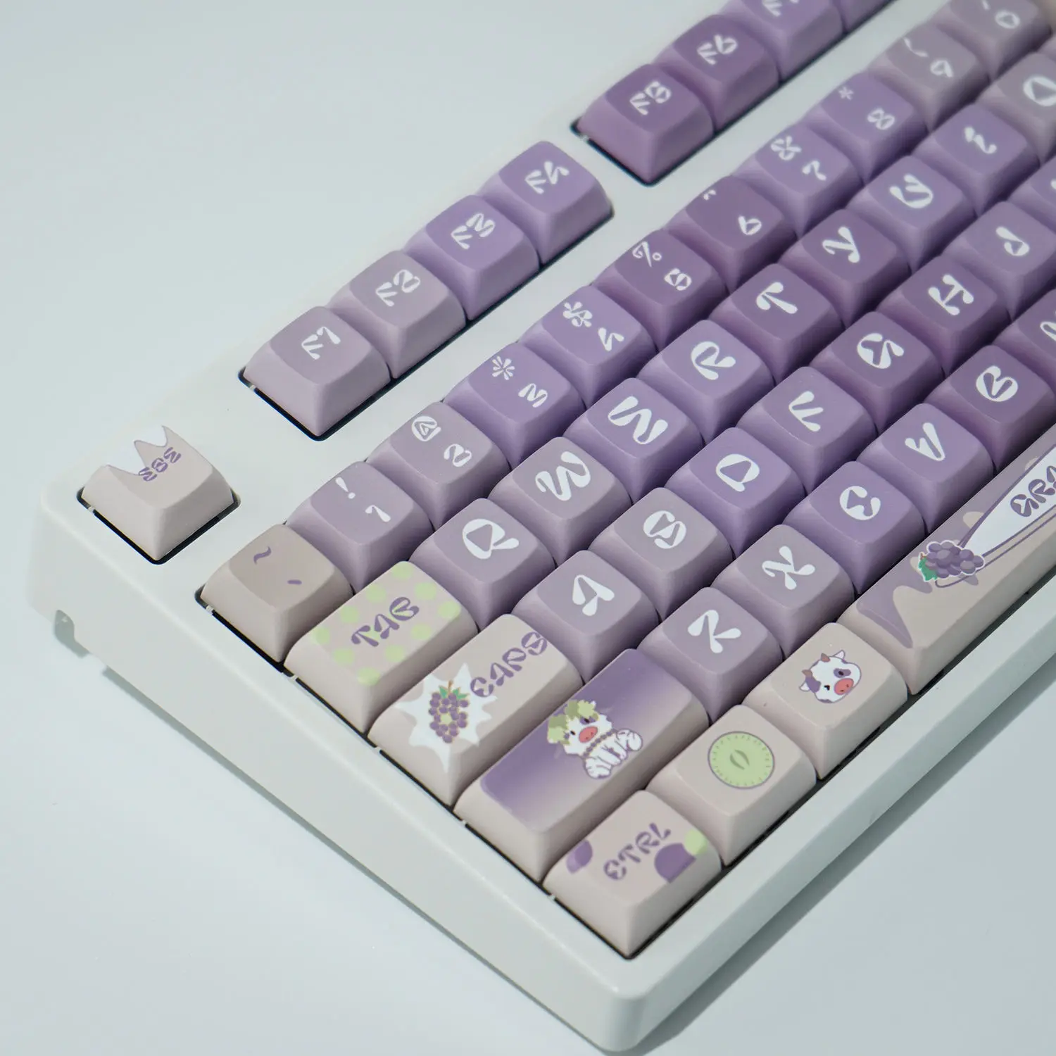 

127 Keys Purple Grape Keycaps XDA Profile PBT Dye Sublimation Mechanical Keyboard Accessories Summer Fruit DIY Keycap