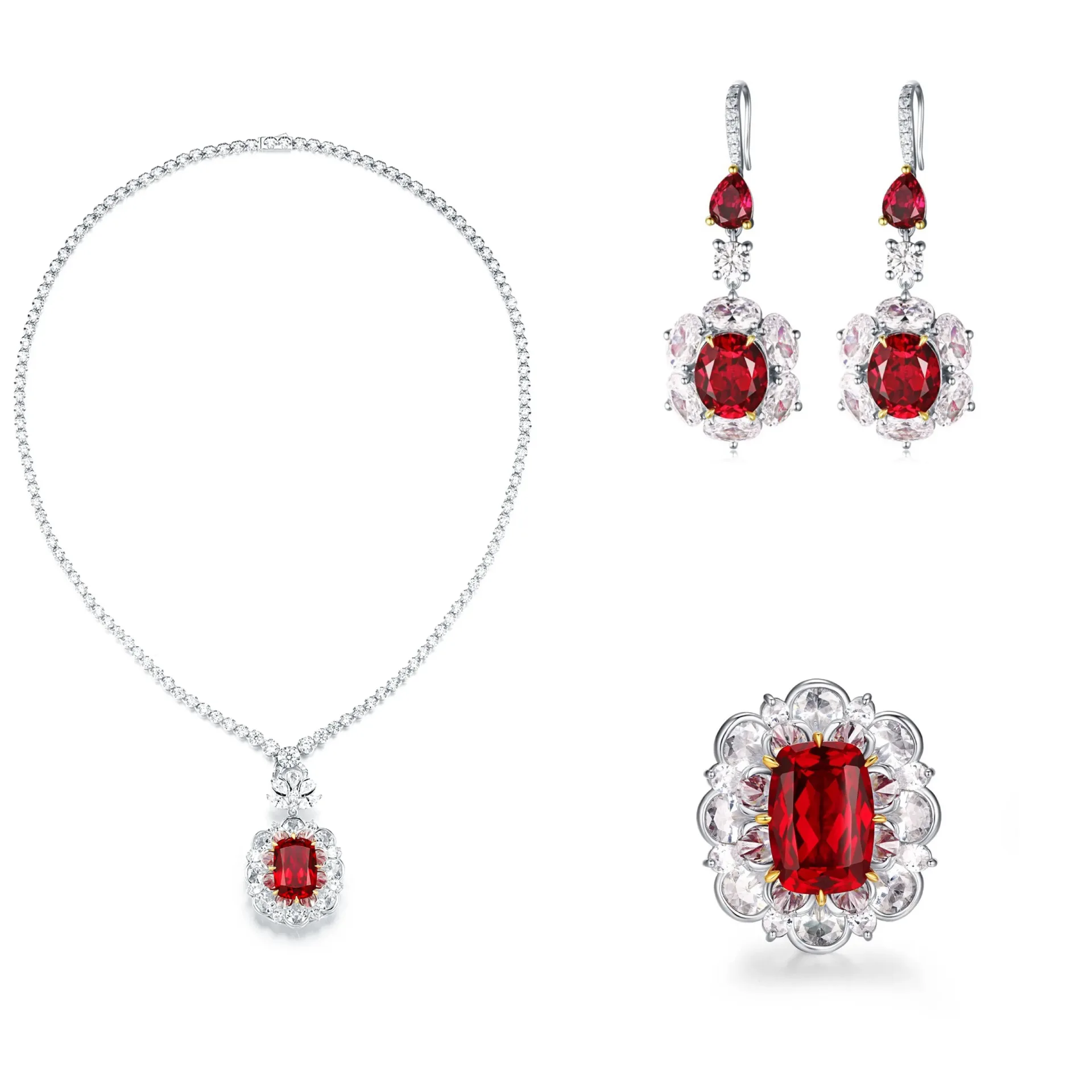 

Кольцо из серебра 925 пробы с рубином и корундом