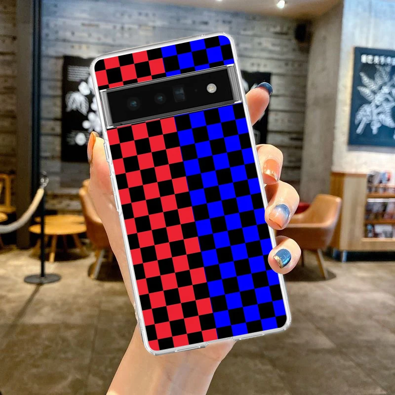 Chessboard Art Soft Clear TPU Transparent Phone Case