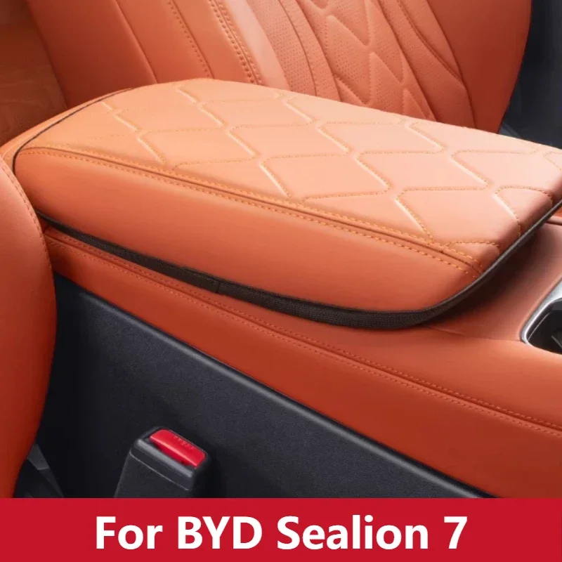 Car Accessories For BYD Sealion 7 Car Central Control Armrest Case Leather Case Protective Cover Pad Interior Modification
