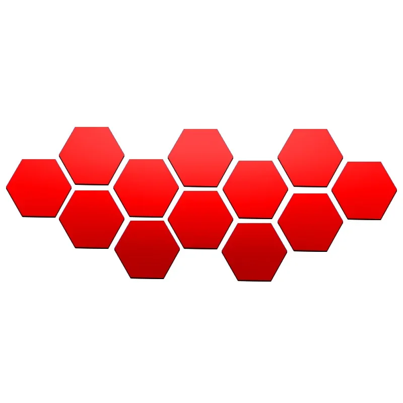 thumbnail image 1 of 6/12 piezas 3D hexagonal espejo pegatina de pared oro rosa DIY TV fondo sala de estar pegatinas decoración de pared dormitorio baño decoración del hogar, 1 of 5