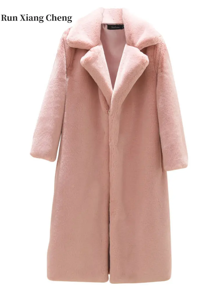 2023 Women's Free shipping Faux Mink Fur Coat Mid-Length Autumn Winter Mink Velvet Jacket Plus Size Thick Faux Fur Coat Loose
