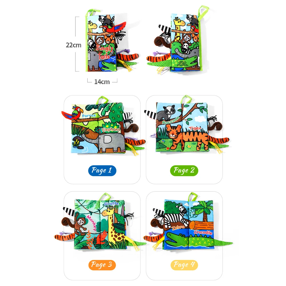 Рисунок 6 - Тканевые книги с животными и хвостами для малышей 0-3