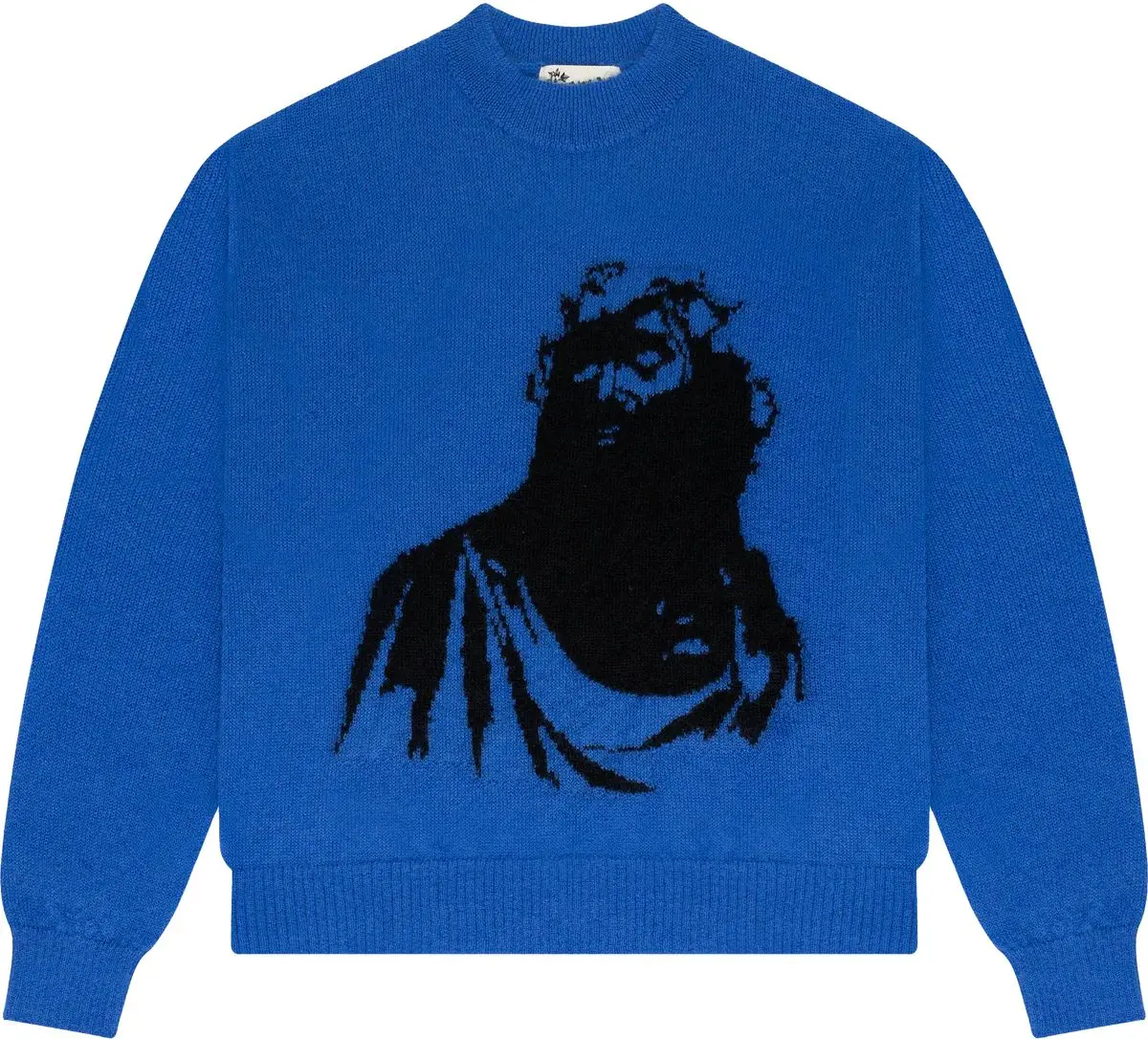 

Модный вязаный теплый Свободный Повседневный пуловер Y2K с портретным принтом в стиле ретро Харадзюку с круглым вырезом и длинным рукавом теплый уличный Топ