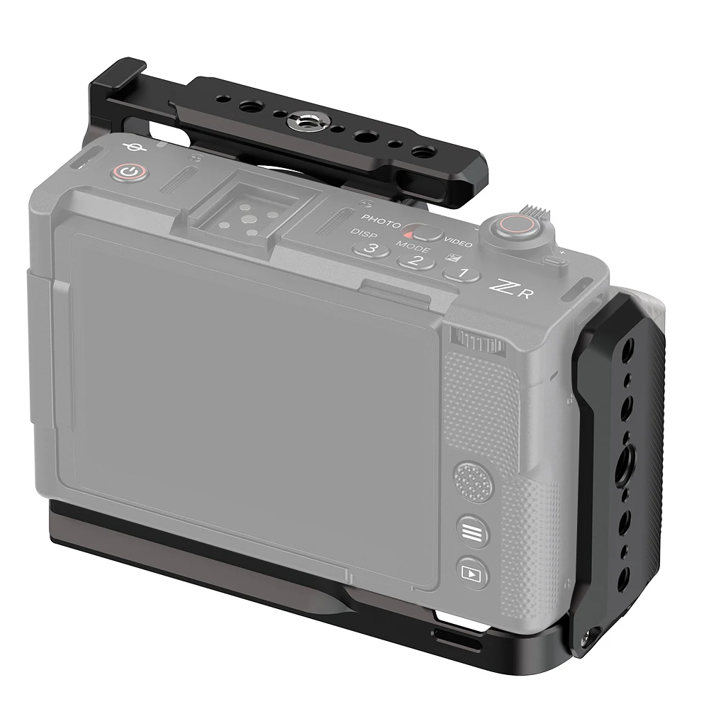 Für Nikon ZR ZR Kamera-Käfig Seitlicher Obergriff Videokamera-Halterung Schutzgehäuse Cold Shoe Halterung 3/8 1/4 Zoll Loch Mikrofonanschlüsse – Detail 15