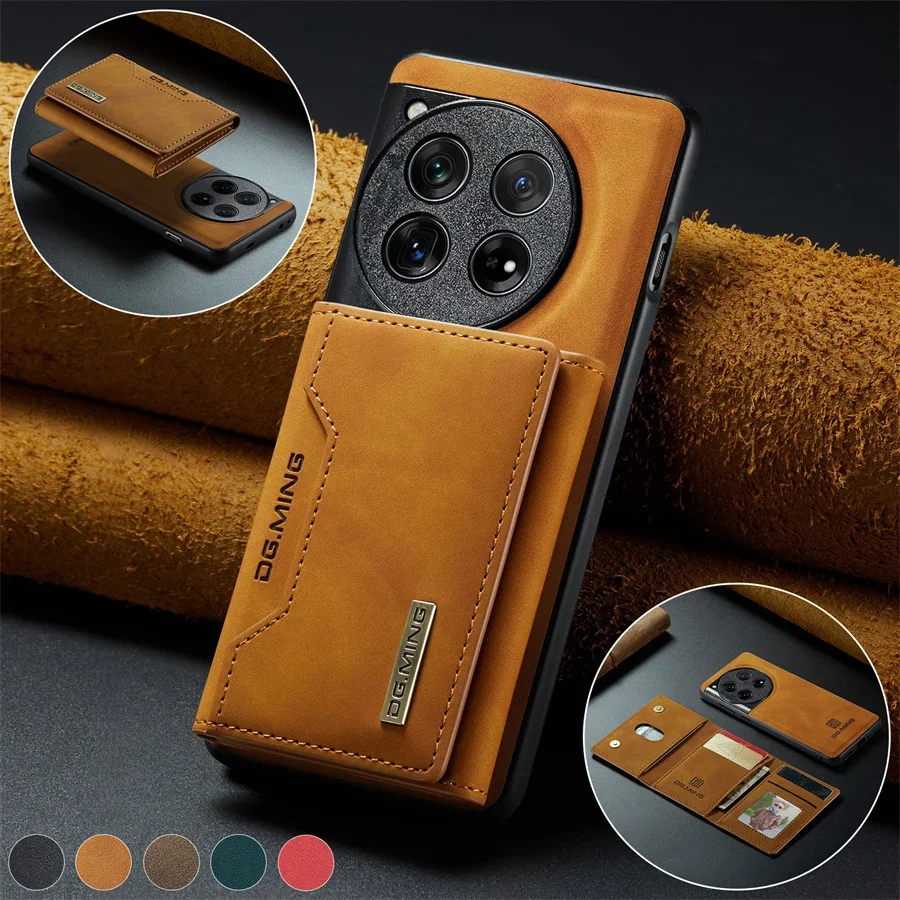2-in-1 Magnetic Detachable Leather Wallet Case with Kickstand and Credit Card Holder