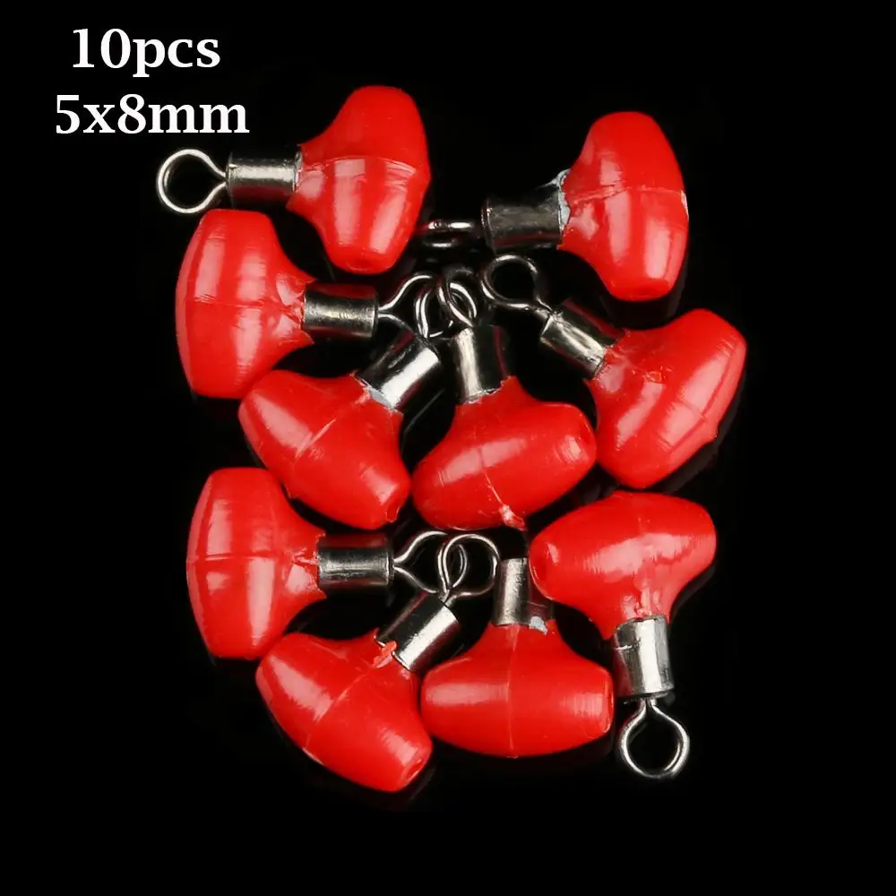 10pcs/bag Cross-Line Swivels & Bead T Shape Pulley Slide Rig Connector Luminous Green Saltwater Fishing Terminal Tackle