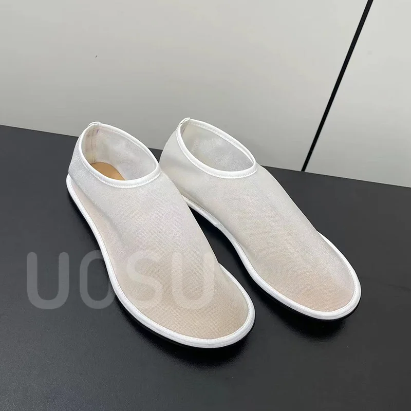 Designer Luxury Women's Flats Mesh Hollow Style Shallow Slip Ballet Shoes Breathable Comfortable Sheepskin Party Ladies Shoes