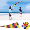 Rainbow Tail Ball Eco-Friendly Fabric Sandbag Meteor Ball Safe Catch Tail Soft Ball Kindergarten School Sensory Training Kid Toy