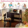 19941-237663.jpg Wooden Kids Study Desk and Chair Set with Hutch, Storage Drawer & Cabinet for 3-8 Year Olds, Ideal for Writing, Computing, and S