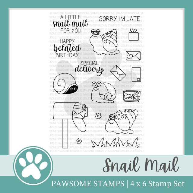 Snail Mail Happy Birthday Clear Stamps Set New March 2023 Scrapbooking for  Paper Making Metal Cutting Dies Frames Card Craft - AliExpress