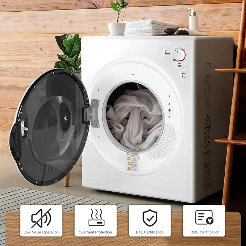 Clothes Dryer Stainless Steel Inner Tub Electric Dryer Machine 4 Modes Compact Cloth