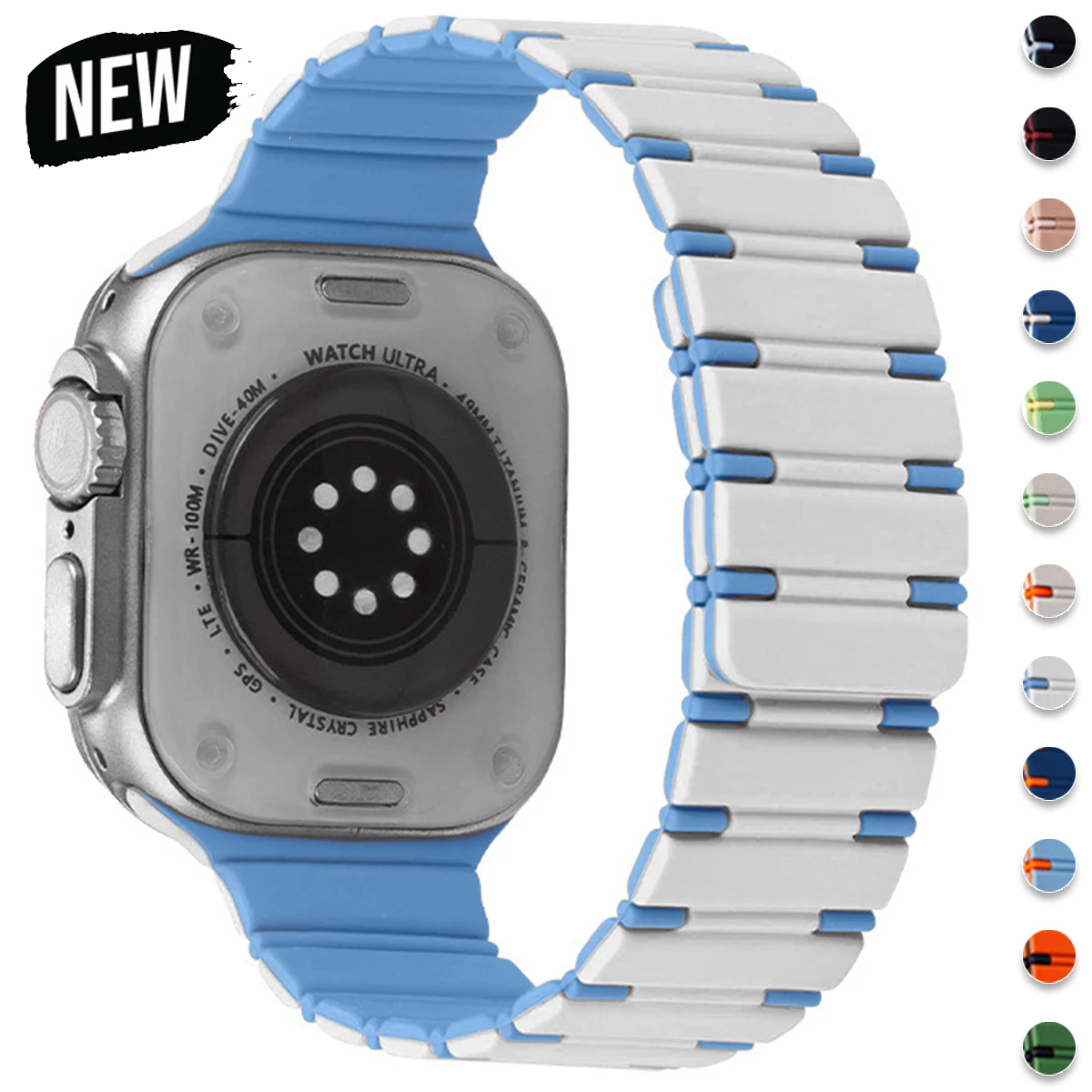 Dual-Color Magnetic Silicone Strap