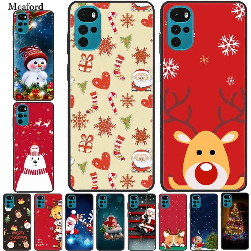 Custodia Per Moto G22 Christmas Silicone Tpu Cover Posteriore Morbida Per Motorola Moto G22 Capa Xmas Protector Funda Antiurto Coque