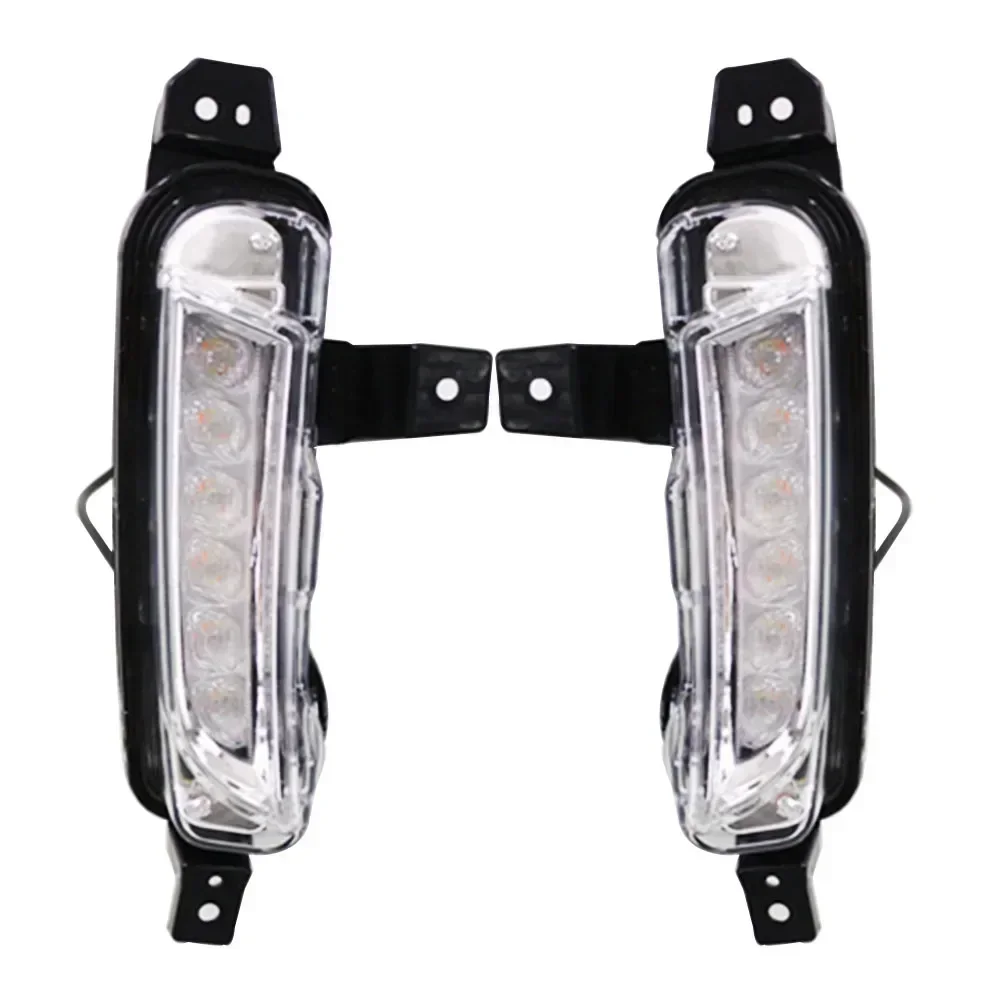 1Set for Suzuki Vitara 2015 Car LED Daytime Running Light DRL Fog lamp with yellow Turn Signal