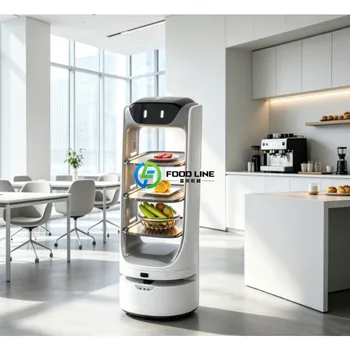 Robot di Servizio Intelligente AI per la Consegna di Cibo con Display da 7 Pollici e Autonomia di 10-12 Ore per Ristoranti, Hotel e Caffetterie