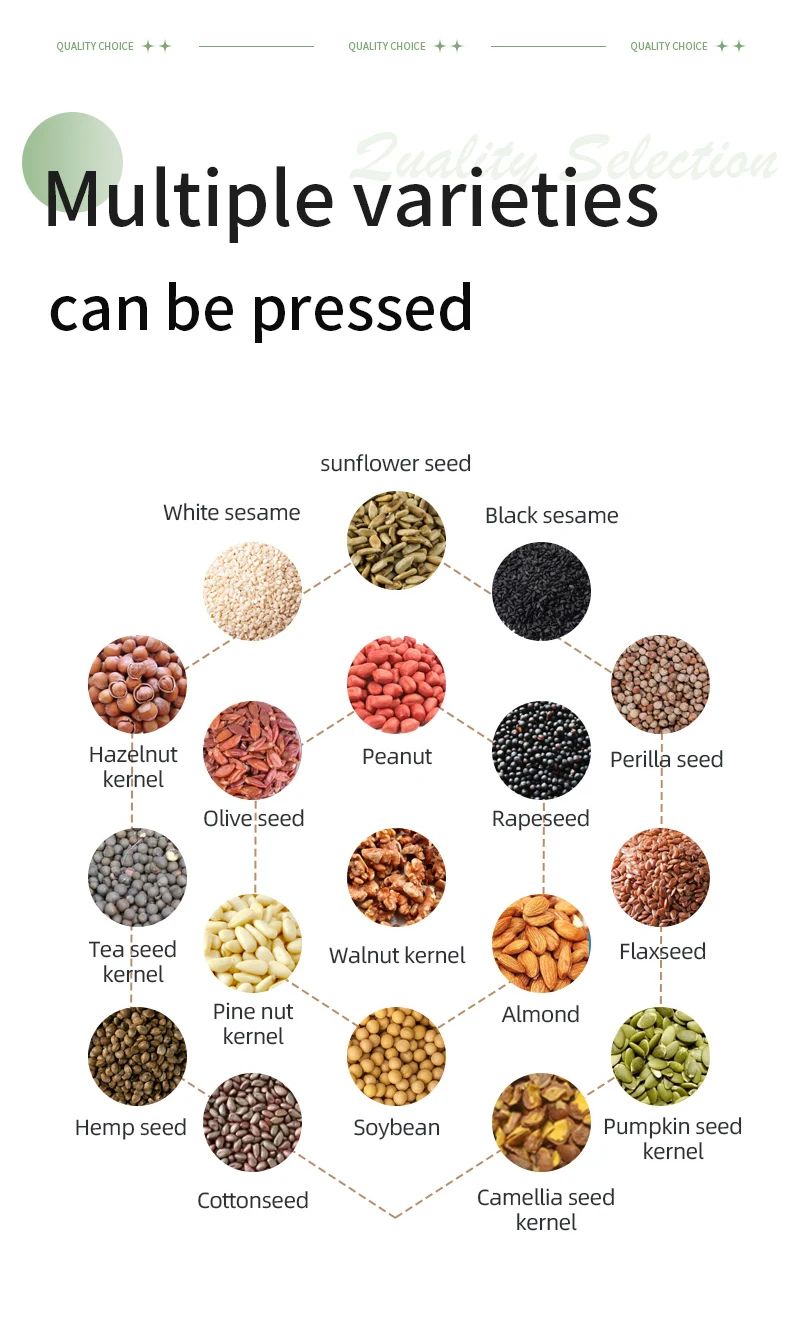 Description Picture 3 of itemCold/Hot Press Oil Machine, Automatic Electric Oil Press for Home Use, Extractor for Peanut/Sesame/Coconut/Olive Stainless Steel
