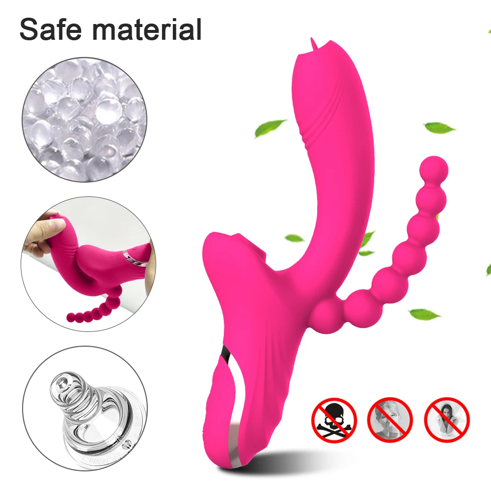 Powerful Sucking Vibrator for Women Clitoris Stimulator G Spot Tongue Licking Females Vacuum Vibrating Sex Toys Adult Goods