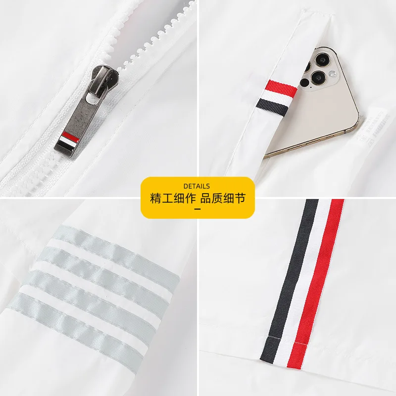 Jacket Men spring autumn New mens jackets Thin Sun protection clothing Hooded coat Men's casual windbreakers coats Size M-4XL 91